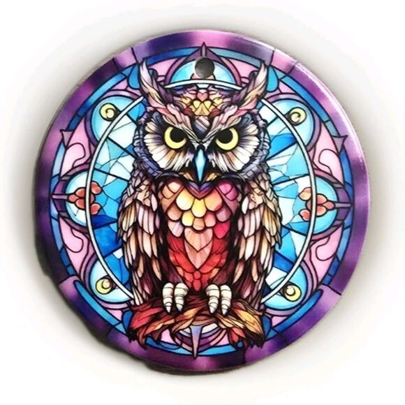 Unbranded Other - Owl Circle Ceramic Ornament Christmas Gift For Owl Lovers Holiday Decorations
